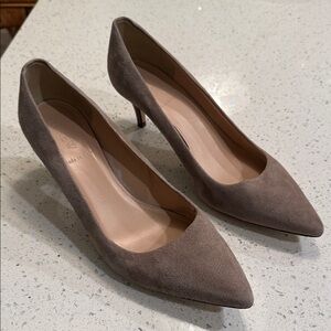 J Crew Taupe Suede Kitten Heels, size 8, made in Italy